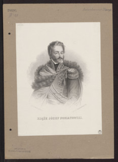 Portrait of Prince Józef Poniatowski, lithograph by Adam Dzwonkowski (Warsaw; lithographic