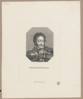 Portrait of Prince Józef Poniatowski; publisher: Gebrüder Schumann (Zwickau; publishing house;