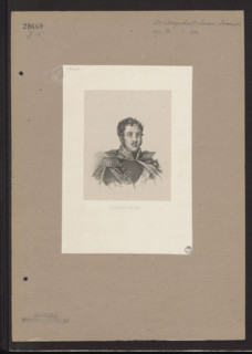 Portrait of Prince Józef Poniatowski; lithograph by Degobert (Brussels; lithographic workshop; fl.