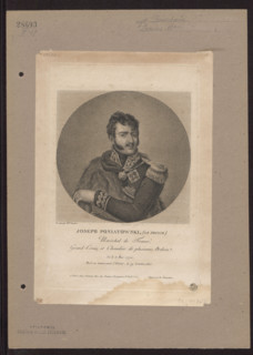 Portrait of Prince Józef Poniatowski; artist(s) Justine Lesuire (fl. ca. 1810) and Bourdain (fl.