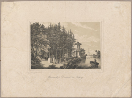 Monument erected to Prince Józef Poniatowski in Leipzig, Arldt, Carl Wilhelm (1809-1868), graphic