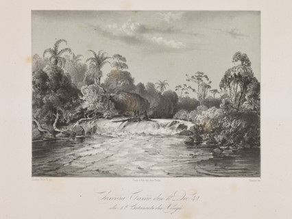Caxao Falls, 18 December 1847, second cataract of the Xingu River; draughtsmen: Adalbert (Prince of