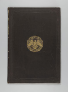 Album binding titled 'Skizzen zu dem Tagebuche von Adalbert Prinz von Prussen, 1842-1843'; Wilhelm