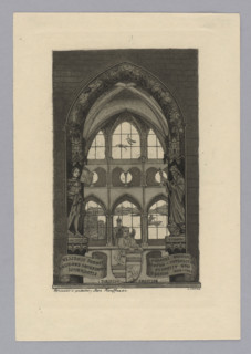 Exlibris Jodoci Reinhard Sacerdotis Lucernatis; Kauffmann, Jean (1866–1924), Swiss graphic artist;