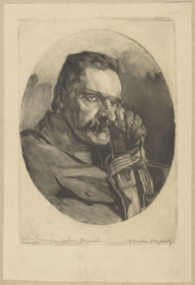 Portrait of Józef Pilsudski; artists: Jan Wojnarski (1879–1937), Jan Kanty Gumowski (1883–1946);