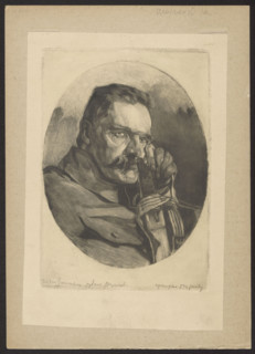 Portrait of Józef Pilsudski; makers: Jan Wojnarski (1879–1937), graphic artist, and Jan Kanty