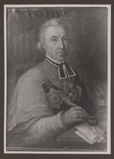 Vilnius. Cathedral, photograph of 'Portrait of Bishop Pilchowski' by an unknown painter,