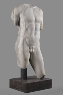 Torso of a Man in the Type of Apollo Omphalos, Roman workshop; restitution; Apollo (mythology);