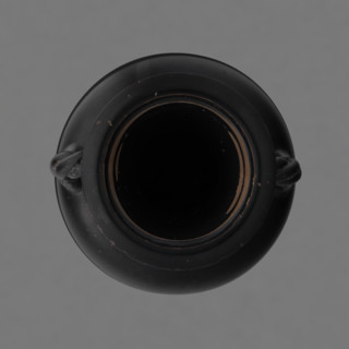 Black-finished amphora, engobe; surface finished with a glossy black engobe. Amphora with a