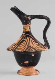 Red-figure epichysis with a depiction of Eros; Eros (mythology); palmettes (iconography); southern