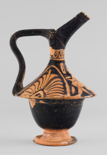 Red-figure epichysis with a depiction of Eros; Eros (mythology); palmettes (iconography); southern