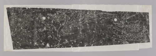 Mythical animals and a demon; graphic print by Antonina Obrebska-Jablonska (1901–1994) and Witold