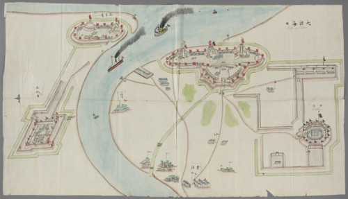 Fortification plan; graphic artist; Chinese art; China; maps; fortifications (architectural); early