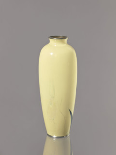 Vase, Ôta, Jinnoei (fl. ca. 1870–1920), Japanese, irises, flowers, Meiji (1868–1912), shosen