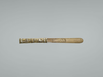 Paper knife, Japanese, Meiji (1868–1912), late 19th century. Materials: bamboo and bronze;