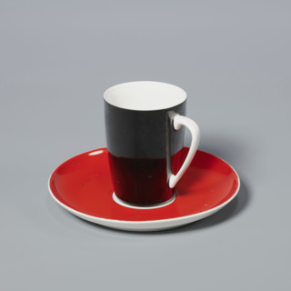 Cup and saucer from the 'Goplana' coffee set, Cmielów SA Porcelain and Ceramic Products Factory,