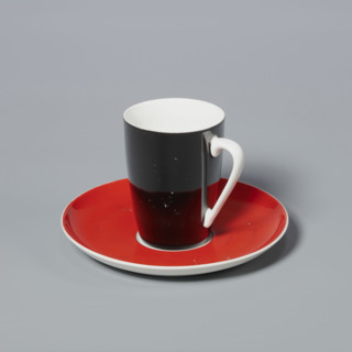 Cup and saucer, 'Goplana' coffee set; Cmielów SA Porcelain and Ceramic Products Factory (1920–1939;