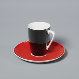 Cup and saucer from the 'Goplana' coffee set; designer Wincenty Potacki (1904–2001); manufacturer