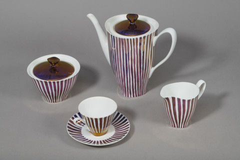 'Carry' coffee set; Cmielów SA Porcelain and Ceramic Products Factory (1920–1939; 1946–1951),