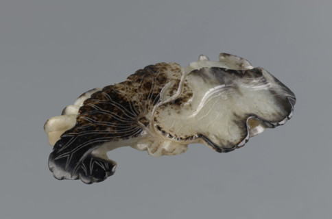 Fish under a lotus flower and leaf — paperweight; maker: Fyodor Vasilyevich Rubiec-Masalski