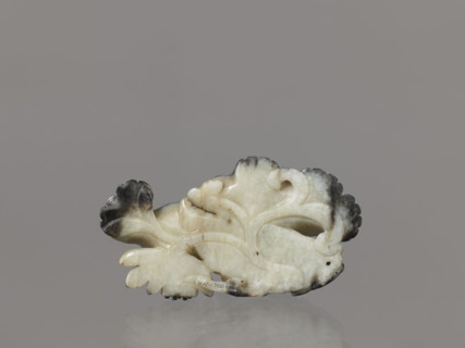 Fish under a lotus flower and leaf — paperweight; maker: Rubiec-Masalski, Fyodor Vasilyevich