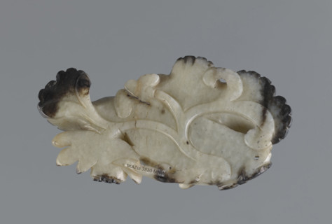 Fish under a lotus flower and leaf — paperweight; maker: Fyodor Vasilyevich Rubiec-Masalski