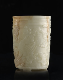 Brush vessel, Chinese, Qing (1644–1911), 19th century, China; attributed to Rubiec-Masalsky, Fyodor