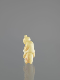 Boy sitting on a ram - button, Rubiec-Masalski, Fyodor Vasilyevich (1865-1920?), Chinese art,