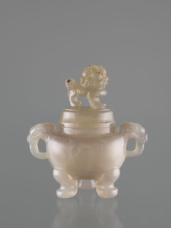Ding-type incense burner with cover, lions, ceremonial vessels, fo, incense burners, Chinese art,