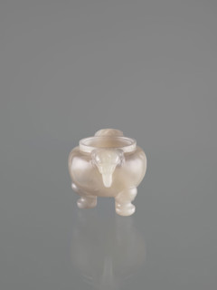 Ding-type incense burner with cover; lions; ceremonial vessels; fo; incense burners; Chinese art;