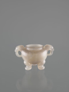 Ding-type incense burner with cover; lions; ceremonial vessels; fo; incense burners; Chinese art;