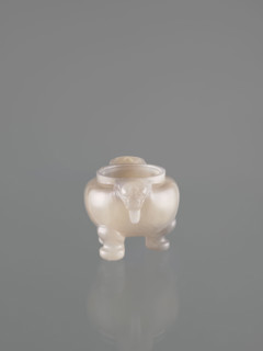 Ding-type incense burner with cover; lions, ceremonial vessels, fo; incense burner; Chinese; 20th