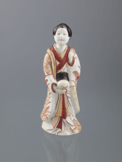 Beauty (bijin), Japanese art, Japanese, Edo (1603–1868), imari, women, bijin, plant (ornament),