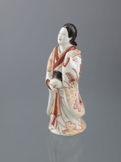 Beauty (bijin), Japanese, Edo (1603–1868), 19th century; imari glazed porcelain figurine of a woman