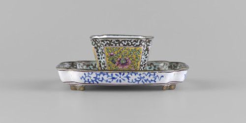 Bowl with saucer; maker: Ignacy Jan Paderewski (1860–1941); Chinese, Qing (1644–1911); painted