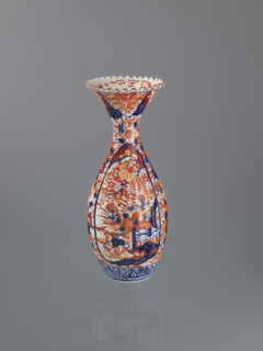 Vase with peonies, Imari, Meiji period (1868–1912), decorated with sakura and phoenix (hoo) motifs,