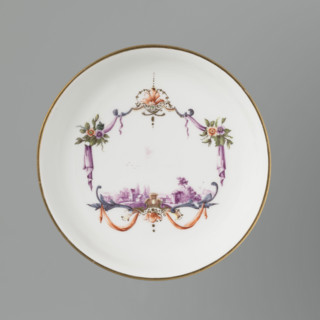 Bowl saucer, Koenigliche Porzellain Fabrique, Meissen (1710–1763), manufacturer; ca. 1750; Meissen;