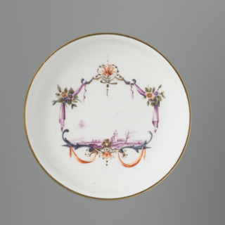 Bowl saucer, Koenigliche Porzellain Fabrique, Meissen (1710–1763), manufacturer; ca. 1750; Meissen;