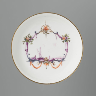 Bowl saucer, Koenigliche Porzellain Fabrique, Meissen (1710–1763), manufacturer; ca. 1750; Meissen;