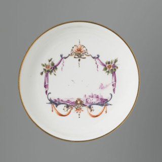 Bowl saucer, Koenigliche Porzellain Fabrique, Meissen (1710–1763), manufacturer; ca. 1750; Meissen;