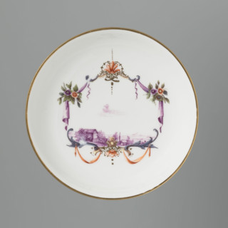Bowl saucer, Koenigliche Porzellain Fabrique, Meissen (1710–1763), manufacturer; ca. 1750; Meissen;
