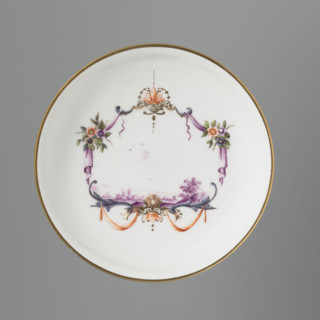 Bowl saucer, Koenigliche Porzellain Fabrique, Meissen (1710–1763), manufacturer, ca. 1750, Meissen;