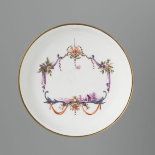 Bowl saucer, Koenigliche Porzellain Fabrique, Meissen (1710–1763), manufacturer, ca. 1750, Meissen;