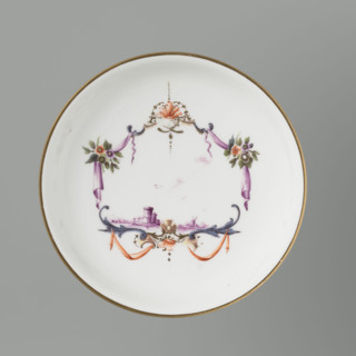 Bowl saucer, Koenigliche Porzellain Fabrique, Meissen (1710–1763), manufacturer; ca. 1750; Meissen;