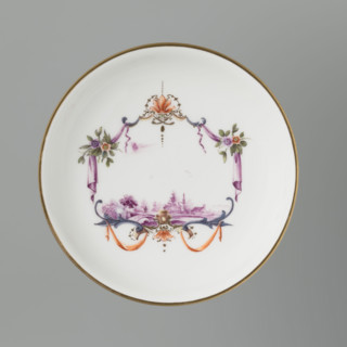 Bowl saucer, Koenigliche Porzellain Fabrique, Meissen (1710–1763), manufacturer; ca. 1750; Meissen;