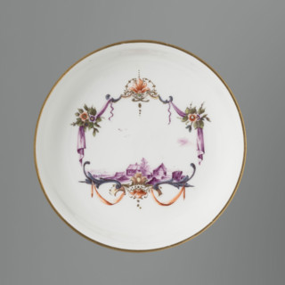 Bowl saucer, Koenigliche Porzellain Fabrique, Meissen (1710–1763), manufacturer; ca. 1750, Meissen;