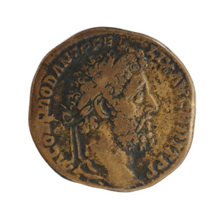 sestertius, Commodus (161–192; Roman emperor 177–192), issuer: Commodus; obverse: Head of Commodus