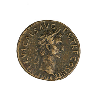 Nerva (30–98; Roman emperor 96–98). Coin. Obverse: Nerva's head right, laurel wreath; inscription