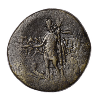 Bronze coin, Pantikapaion; 1st quarter of the 1st century BC (95–65 BC according to Frolov 2002 and
