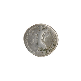 Denarius of Commodus (reigned 177–192). Obverse: Head of Commodus in a laurel wreath facing right,